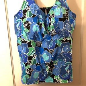 NWT Lands’ End Swimsuit Squareneck Tankini Top